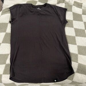 YoungLA grey capped sleeve shirt